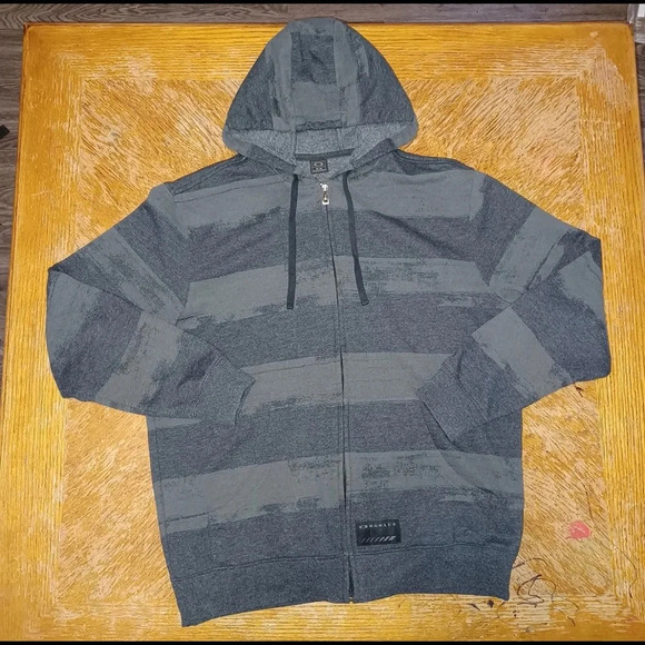 Oakley Full Zip Hoodie black and grey size Medium - Picture 1 of 6